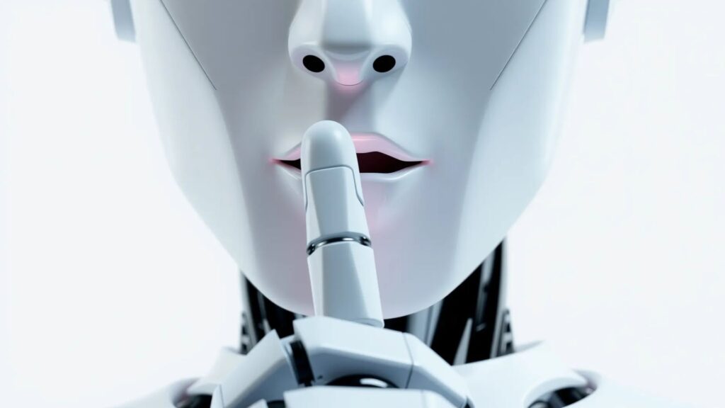 ai robot shows silence