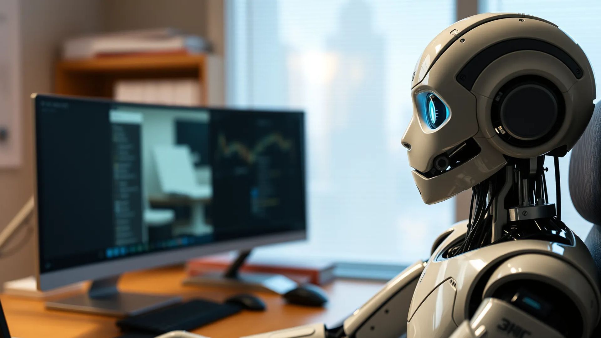 AI robot on a video call
